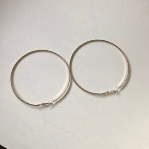 Goldtone  Fashion Statement Hoop Earrings